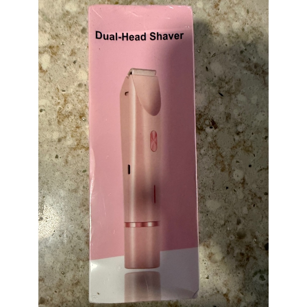 Dual-Head Shaver Rose Gold Rechargeable Waterproof Wet & Dry Electric Trimmer
